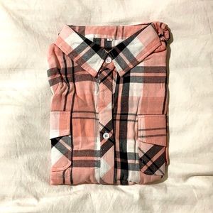 Cute pink long sleeve button down shirt